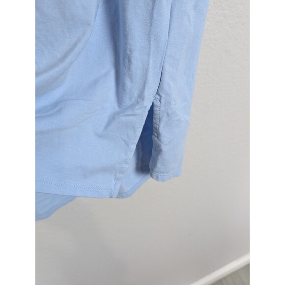 Talbots Blue Cotton Modal Tunic Top Women's Size Large - Picture 3 of 7